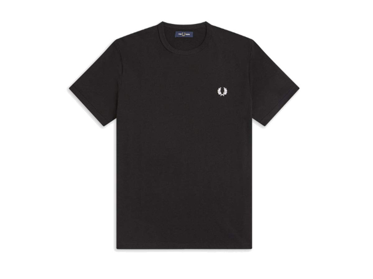 Amazon.co.jp: Fred Perry RINGER T-SHIRT Men's T-Shirt, Black