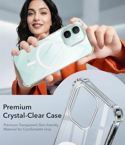Image of Jkobi Shockproof Crystal-Clear Back Cover for Vivo iQOO Z11x 5G (Magsafe Wireless Support | Drop & Camera Protection | Hard Polycarbonate)