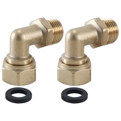 Alide Kit d'installation de 2 adaptateurs pour arche de baignoire à pieds de crabe, IPS femelle 1/2 pouce vers IPS mâle 1/2 pouce, raccords de tuyauterie à 90 degrés pour baignoire ou douche