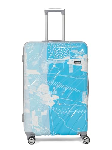 Image of Teakwood World Small 75 cm Check in Size Trolley Bag Polycarbonate 360 Degree 8 Wheels Luggage Bag with TSA Lock, Adjustable Handle Trolley Bags for Travel, Suitcase for Travel | Blue