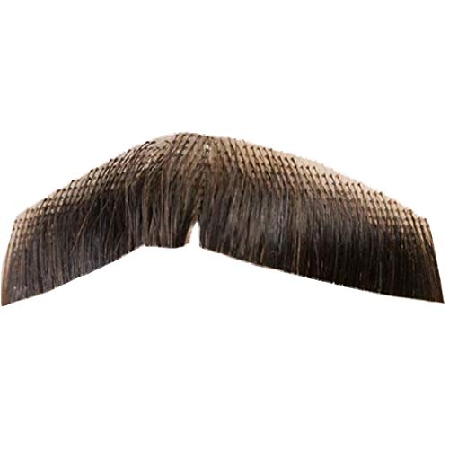 M61 Turned Down Mustache Color AUBURN - Lacey Wigs Synthetic Military General Einstein 19th Century Lace Backed Hand Made Facial Bundle MaxWigs Costume Wig Care Guide
