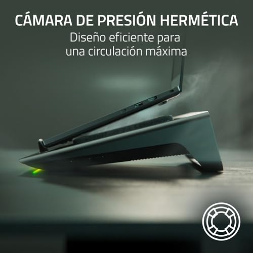 Razer Laptop Cooling Pad - Soporte de refrigeración Inteligente para portátiles de 14" a 18" Pulgadas - Cámara de presión hermética (Curvas de Ventilador Personalizadas, concentrador USB-A) Negro - imagen 5