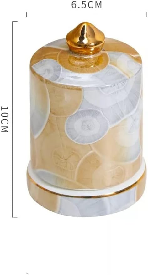 Desk Storage Box Portable Ceramic Toothpick Holder Storage Container Storage Box Dining Table Decorations (Color : C, Size : 6.5x6.5x10cm)