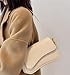 Shoulder Bag for Women Y2K Trendy Purse Vegan Leather Hobo Handbags Clutch Saddle Bag with 2 Removable Strap (Nude)