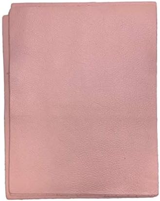 Natural Grain Cow Leather: 8.5'' x 11'' Pre Cut Leather Pieces (Pink, 1 Piece)