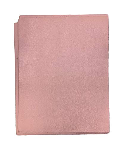 Natural Grain Cow Leather: 8.5'' X 11'' Pre Cut Leather Pieces (Pink, 1 Piece) #TOP1