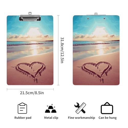 Porte-bloc acrylique robuste Love Beach accessoire bureau tendance