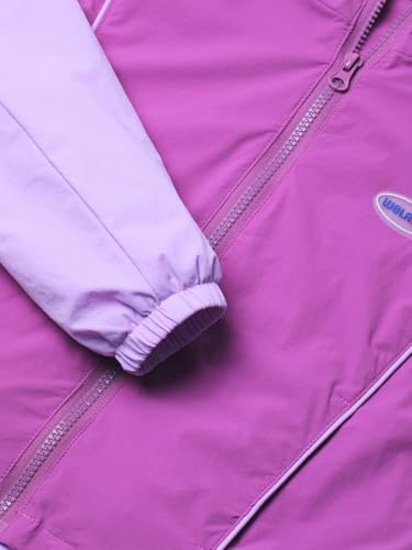 Image of WELAKEN Lightweight Jacket for Girls Kid Teen Waterproof Windbreaker Hooded Rain Coats with Pockets