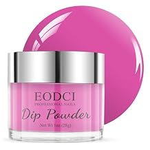 EODCI 1 Oz Dip Powder Hot Pink Color, Nail Dipping Powder French Powder Pro Collection System Nail Art Starter Manicure Salon DIY at Home, Odor-Free&Long-Lasting, No Needed Nail Lamp Curing