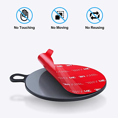 Dashboard Pad Mounting Disk For Suction Cup, 95Mm (3.74") 3M Heat Resistant Adhesive Disc For Dash Camera Windshield Holder, Gps, Tablet, Car Phone Bracket Base With Sticky Adhesion Replacement 3 Pack #TOP5