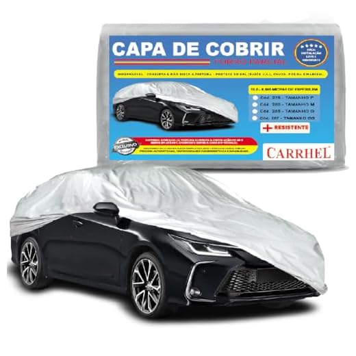Capa para carro forrada impermeavel proteção UV Silver - G