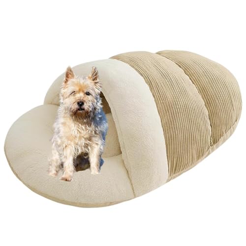 Lifetips ケアーンテリア(Cairn Terrier) ペットベッド 犬猫兼用 冬用 寝袋型 ふわふわ クッション 保温 防寒 洗える 小型犬 中型犬 室内 おしゃれ 北欧風 ソファ ハウス 快眠グッズ 抱っこ感覚 多頭飼い対応 寝具 抗菌 防臭