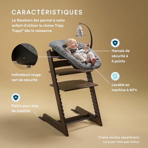 Cocon Newborn Set Tripp Trapp anthracite au design scandinave épuré - 2