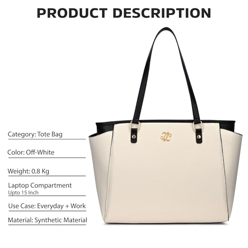 Image of Lavie Signature Women's Lincoln Large Tote Laptop Bag | Tote Laptop Bag for Work | Ladies Purse | Stylish Shoulder Bag | Gift for Women