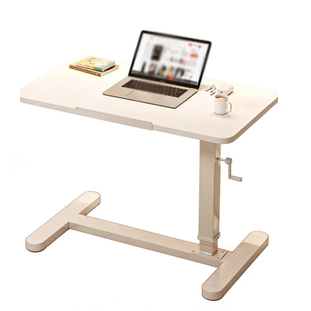 ZTHYSHOZ Side Table Bed Desk Laptop Adjustable Sofa Side Table Folding(White)