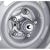 Speedway Motors Bullet-Style Spider Cap Wheel Hub Covers for Steel Wheels, 5 on 5 Inch Bolt Pattern, Chrome Plated Steel Construction, Universal Fit, Set of 4