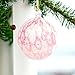 Handmade Murano Glass Ornament with Millefori, Pink, Hanging Ornament, Hand Blown Glass, Indoor Home Décor, Made in Italy