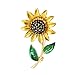 Produktbild Barley33 Elegante Legierung Frauen Strass Sonnenblumen Emaille Brosche Revers Pin Kleidung Abzeichen Zubehör