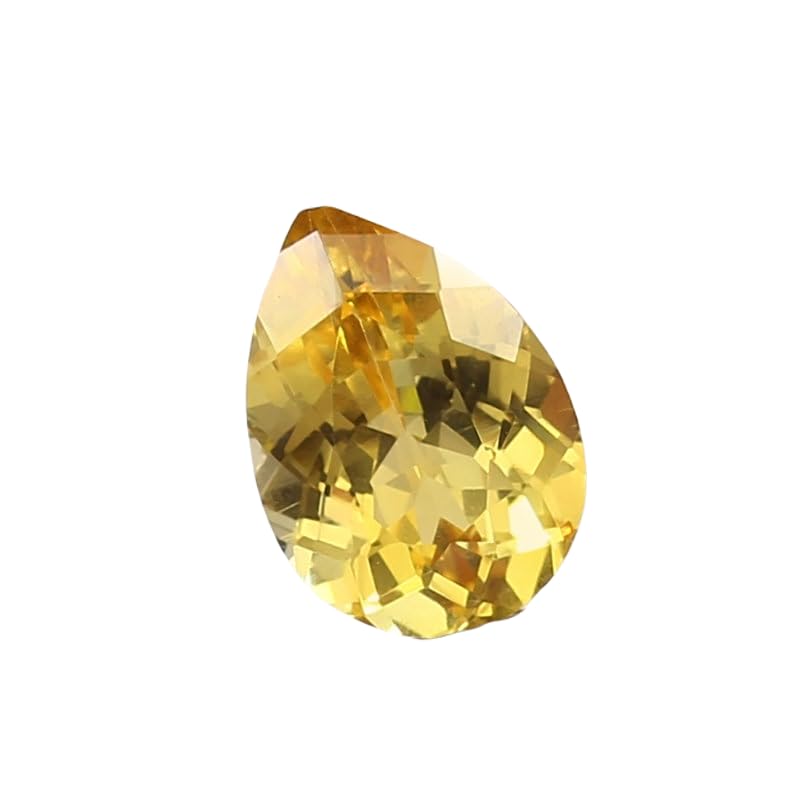 Saphir jaune naturel 11x9mm pour fabrication de bijoux bague collier