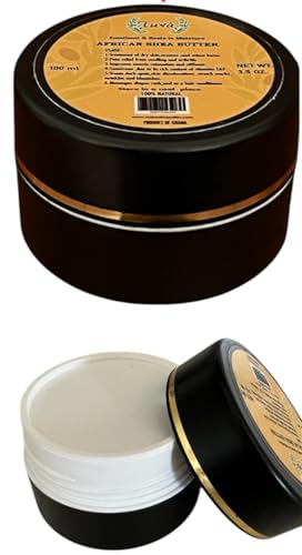 Raw African Shea Butter, 100% Natural, Strawberry Scented, Unrefined & Fresh Moisturizer, Ideal for Dry Skin, Soothing & Restorative for Body & Face, Helps with Eczema, 35 oz