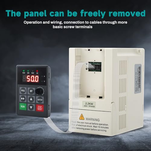 Wattive VFD Frequenzumrichter 2,2kW 220V 1-phasen Eingang 1-phasen Ausgang, Frequenzumrichter Drehzahlregler 220v Motor VFD Wechselrichter