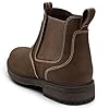 festooning Mens Chelsea Boots Casual Classic Comfy Slip On Ankle Waterproof Mens Boots Brown 10 #1