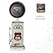 Lily's Home Old Fashioned Route 66 Gas Pump Mantle Clock, Silent-Non-Ticking with Quartz Movement, Makes an Ideal Gift for Antique Sign Collectors, White (13 1/2