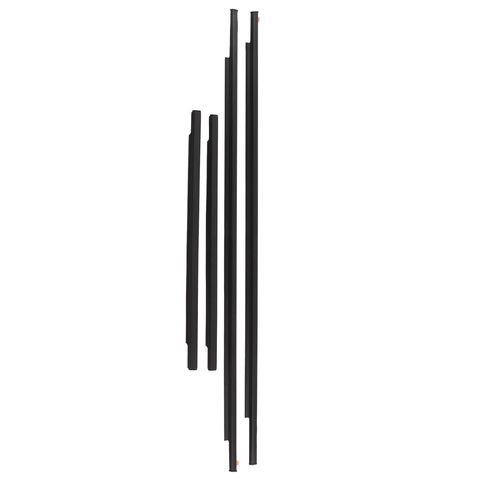 Elastyczne 4 szt. Listwy Okienne Drzwi Łatwa Instalacja dla FJ Cruiser 2007-2014 Metal + ABS + Guma