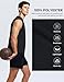 ALLTHRO Mens Workout Tank Tops Quick Dry Sleeveless Running Shirts Gym Muscle Bodybuilding Shirts for Men Black,X-Large