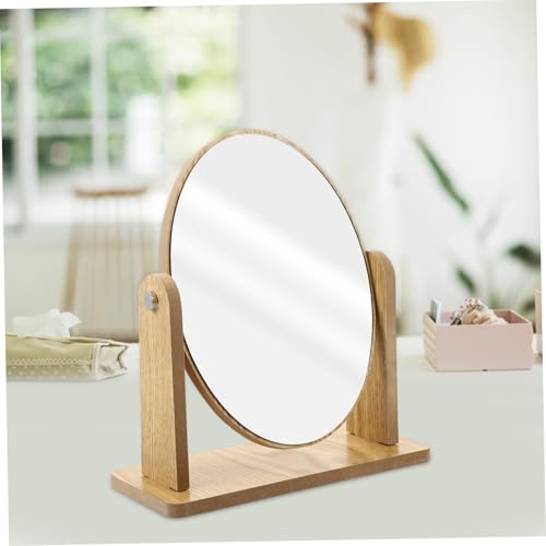 Espejo de maquillaje de madera ajustable para un tocador moderno y elegante 5