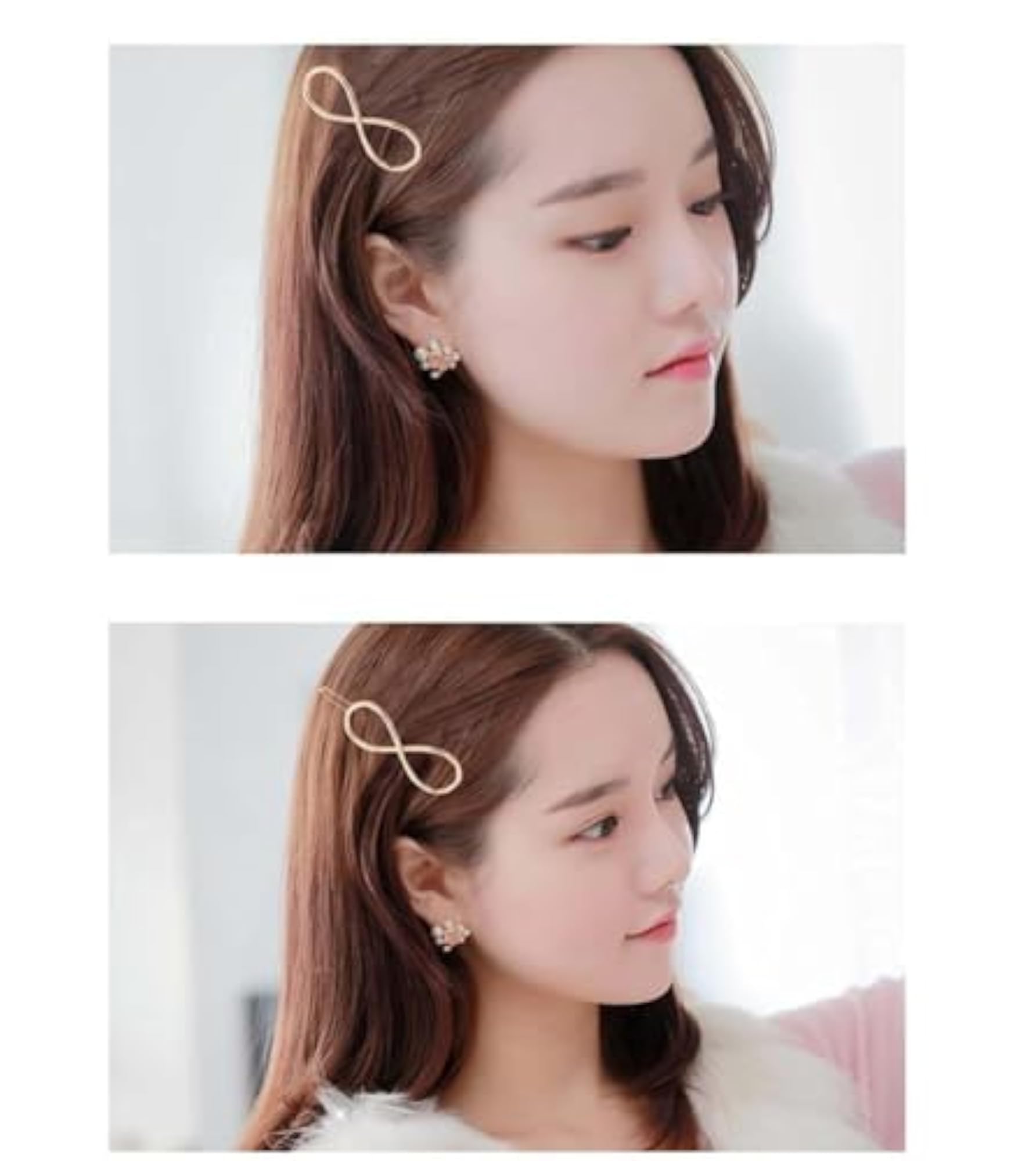 6pc Stylish Metal Geometric Design Hair Clips for Women