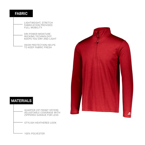 Image of Russell Athletic Men's Lightweight Performance 1 /4 Zip