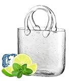 Glass handbag Drinking Decanter Cocktail Glass Portable glass bag Elegant Bar Mixing Beaker, bar juice cocktail Decor Gifts for Women party decoration