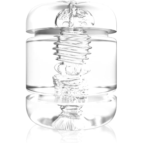 Male Masturbator|Double Opening Masturbator|Male Sex Toys|1Pack Realistic Textured Tunnels|Portable Oral Sex Toys|Penis Masturbation Cup|Transparent Soft and Highly Flexible
