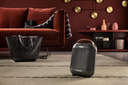 De'Longhi HFX30C18.AG Keramik-Heizgerät | Mobile Heizung für schnelle und punktuelle Wärmeversorgung | 2 Leistungsstufen | Anti-Frost-Funktion | 1.800 W Leistung | Grau – Bild 3