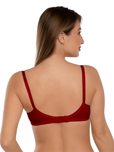 Image of Daisy DEE Women's Cotton Seamed Non-Wired Regular Straps Full Coverage Non-Padded Bra - NSHTL