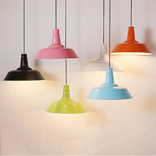 Lustre suspendu moderne E27 en métal vert pour plafond de restaurant - 5