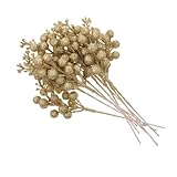 Décoration de baies de noël : conception de branche simulée, avec un beau décor, , met en valeur l'atmosphère festive, baies simulées