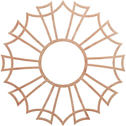 Image of Ekena Millwork 40 inchOD x 14 1 /8 inchID x 1 /4 inchT Augustus Wood Fretwork Pierced Ceiling Medallion, Cherry