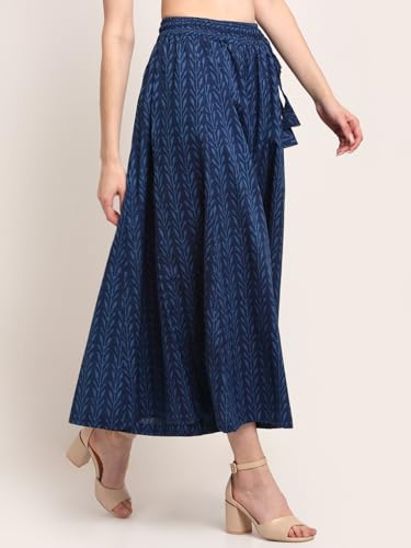 Image of TAG-7 Women Printed Flared Palazzos