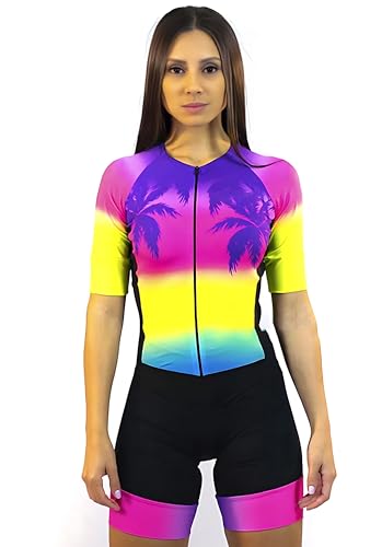 Combinaison de cyclisme femme avec rembourrage gel amortissant pour triathlon
