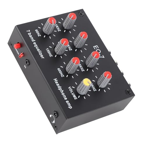 Ecualizador de sonido digital gráfico de 7 bandas Zunate, con amplificación dual canal y amplificador para auriculares, para audio automotriz y control de sonido en teléfonos móviles miniatura 2