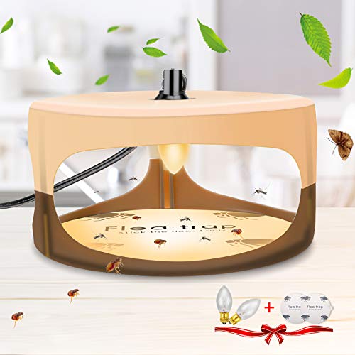ZZC Flea Trap with 2 Glue Discs Simple Installation Non-Toxic No Insecticides Trap Killer Best Pest Control for Home.