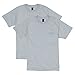Hanes Men's 2 Pack Short Sleeve Pocket Beefy-T, Light Steel, Large