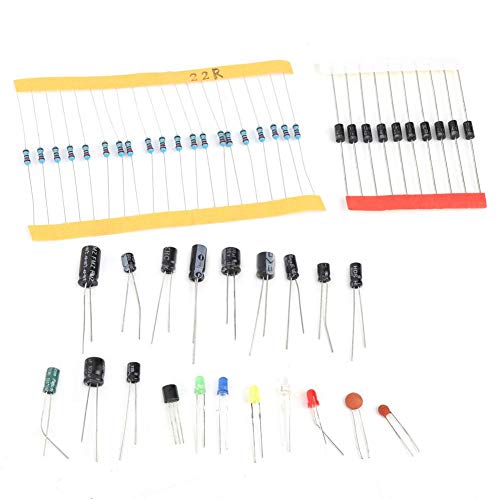 1390PCS Kit Composants Électroniques, Condensateurs Électrolytiques, Résistances, Condensateurs en Céramique, Transistors et Diodes LED