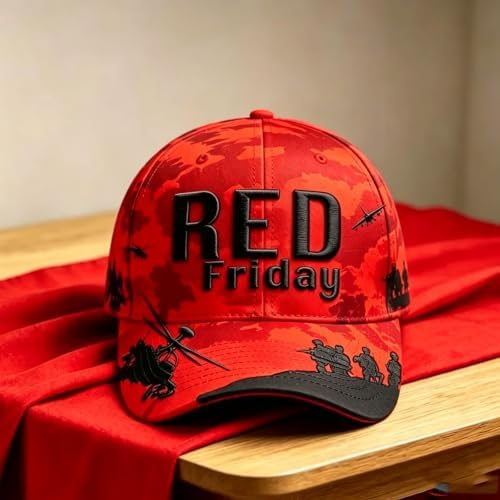 RED Friday Remember Everyone Deployed Baseball Cap for Men (1pc) - 2