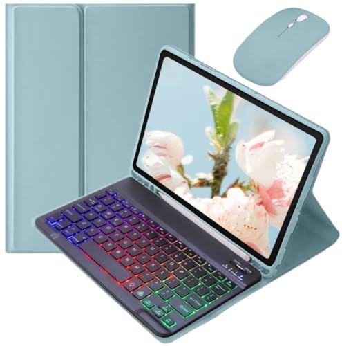�}�E�X�t�� iPad Mini A17 Pro 2024, iPad mini ��6���� 2021�p �L�[�{�[�h�P�[�X �J���t���o�b�N���C�g�t�� ������ ���� �L�[�{�[�h�t���P�[�X �}�O�l�b�g������ ���� �w�� �r�W�l�X �l�C,���u���[+��