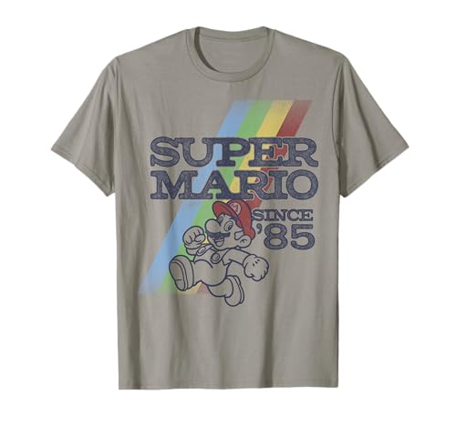 Nintendo Super Mario Retro Rainbow '85 Graphic T-Shirt T-Shirt