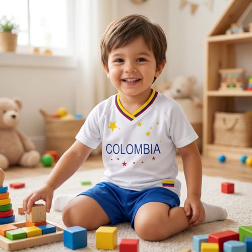 Image of Unisex Kids Soccer Jersey and Shorts Kit 2-Piece Set Boys Girls Football Outfits for Little Athlete 2-14 Years