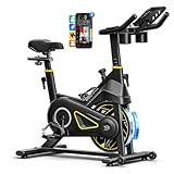 YPOO Exercise Bike, Magnetic Stationary Bikes for Home with Exclusive App, 300lbs Weight Capacity Indoor Cycling Bike Silent Belt Drive with Tablet Mount and Fitness Courses for Weight Loss